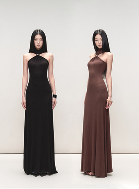 PEMPL·修身弹力亲肤透气垂感高领针织长裙性感纯欲辣妹连衣裙