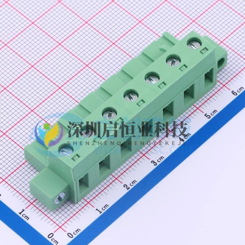 DB2EKM-7.62-7P-GN-S 插拔式接线端子 间距7.62mm 公插头/7P 带耳