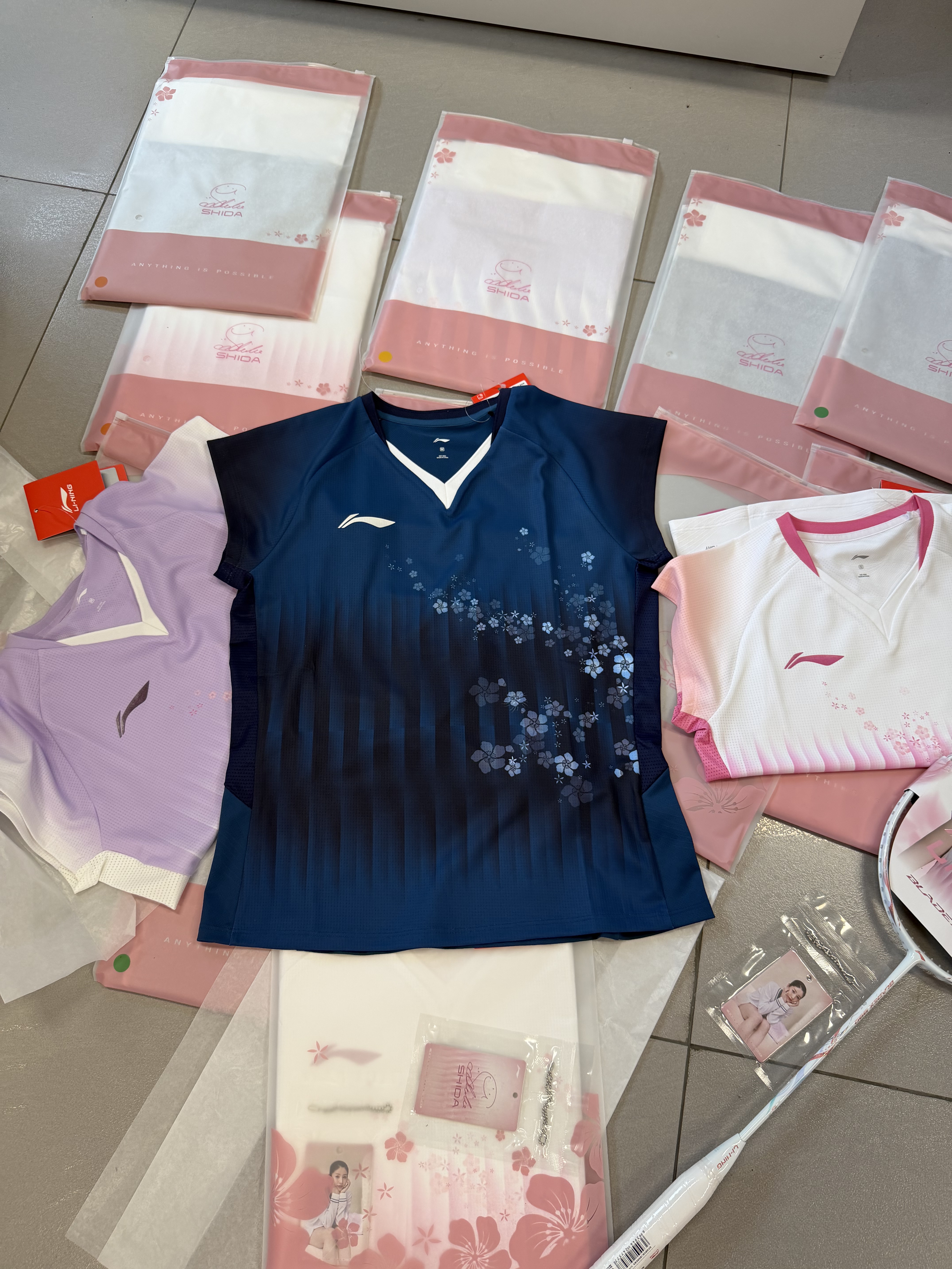 李宁正品志田千阳同款羽毛球服女款大赛短袖速干透气运动比赛服