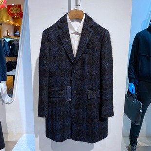 领 蓝黑色 两粒扣 方仕 百搭男士 西装 进口面料 羊毛大衣8800 冬装