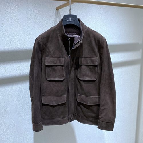 方仕男士羊皮反绒白鹅绒皮羽绒