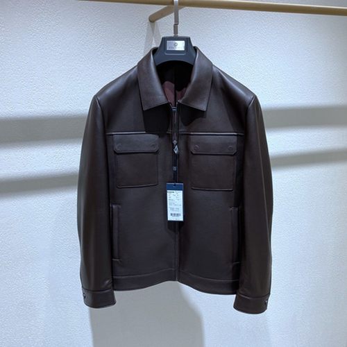 方仕25秋冬新品鹿皮男士单皮衣