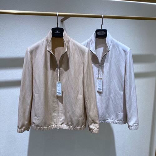 方仕春夏薄立领双拉链男士茄克