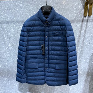 冬装 立领 浅蓝 YKK拉链 暗门襟 进口面料 白鹅绒 轻便男士羽绒服
