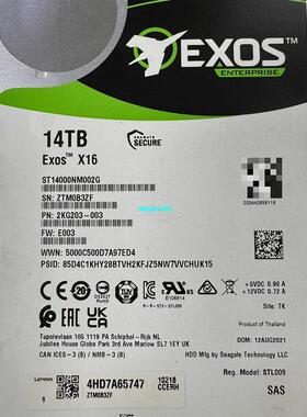 【议价】希捷ST14000NM002G银河14t ExosX16系列