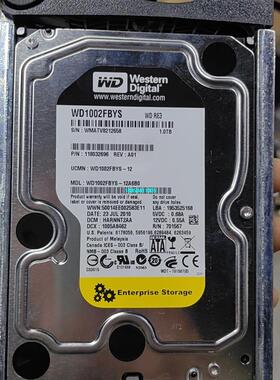 【议价】出西部数据WD1002FBYS企业级1TB硬盘，适用于CX3