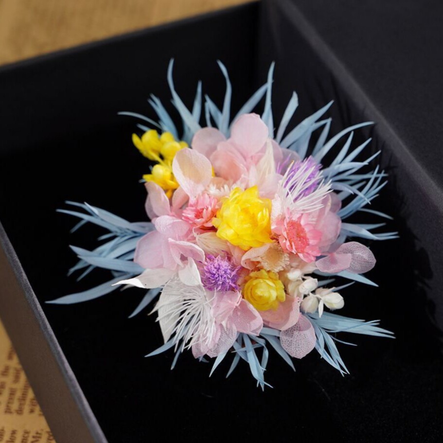 永生花diy成品免做花朵戒指户外婚礼求婚表白节日礼物永生花对戒图片