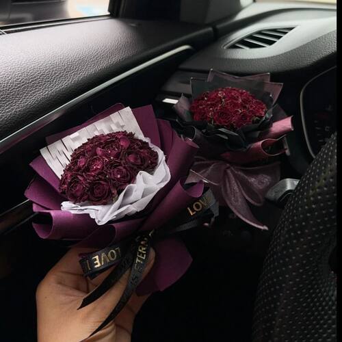 车载香薰永生迷你花束汽车空调口