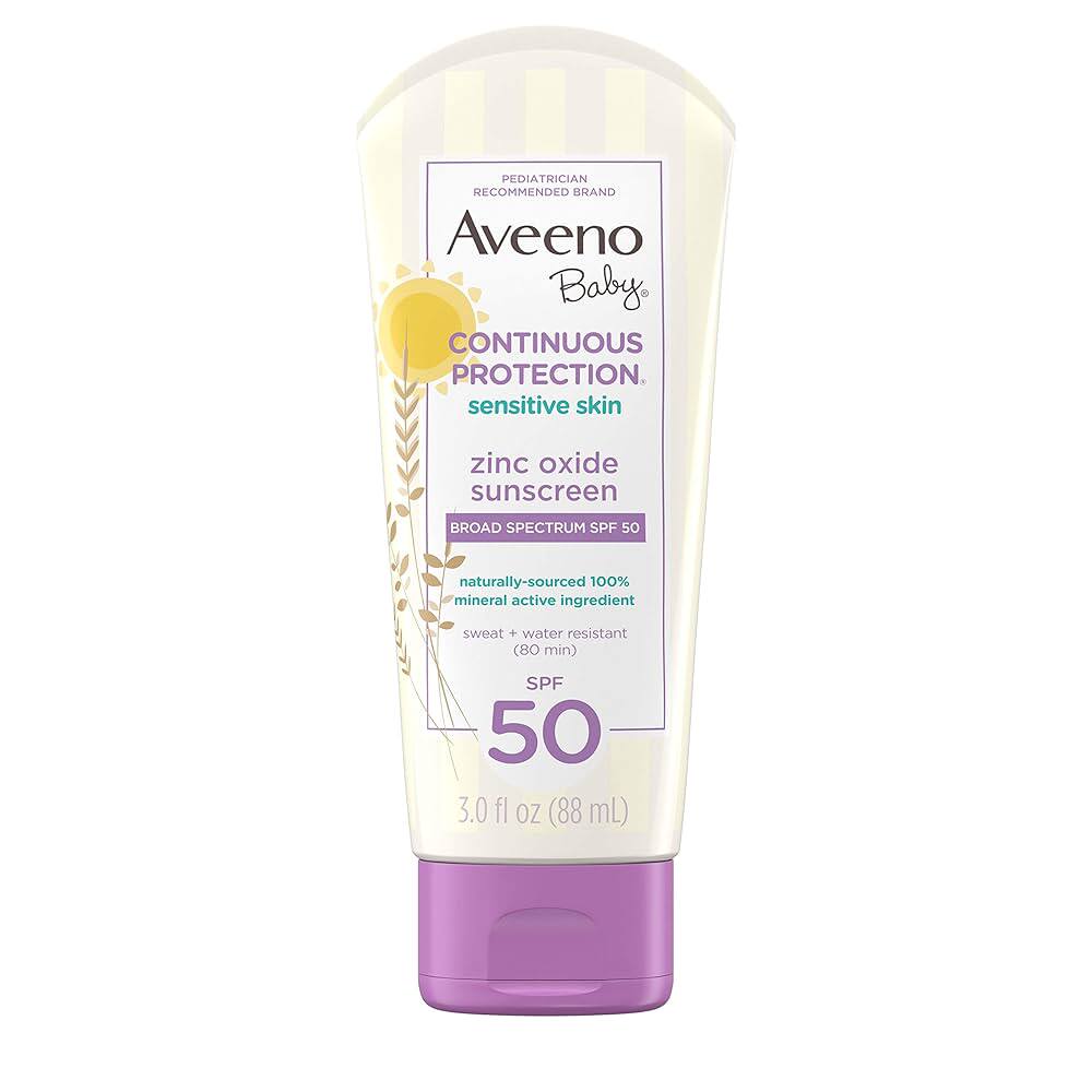 国内现货美国Aveeno baby艾维诺婴儿童防过敏物理防水防晒霜SPF50