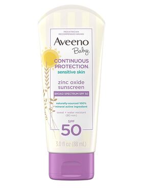 国内现货美国Aveeno baby艾维诺婴儿童防过敏物理防水防晒霜SPF50
