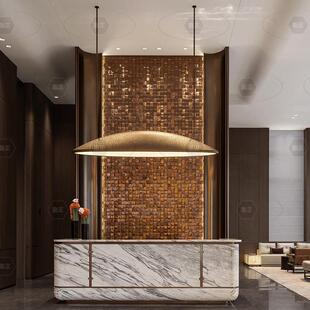 中山工厂直销现代简约金属圆顶吊灯酒店餐厅设计师款大堂宴会厅灯