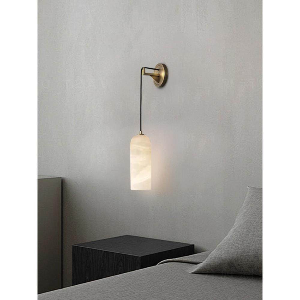 天然云石全铜壁灯客厅背景墙北欧极简样板间卧室书房设计师壁灯,家装灯饰光源,壁灯,淘宝优惠券,粉丝福利购,淘宝优惠卷