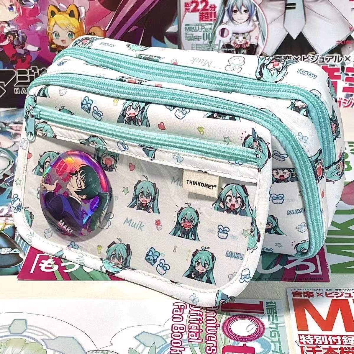 原创初音未来miku大容量痛包笔袋