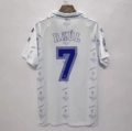 94-96 Real Madrid Home Jersey - Custom Printed #7 Raul + Armband