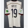 2014 Germany Home Jersey#19 Gotze+World Cup Armband