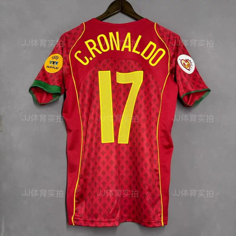 Классический спортивный костюм в стиле ретро для футбола with Portugal Ronaldo Gerard Figojavi Iniesta майка