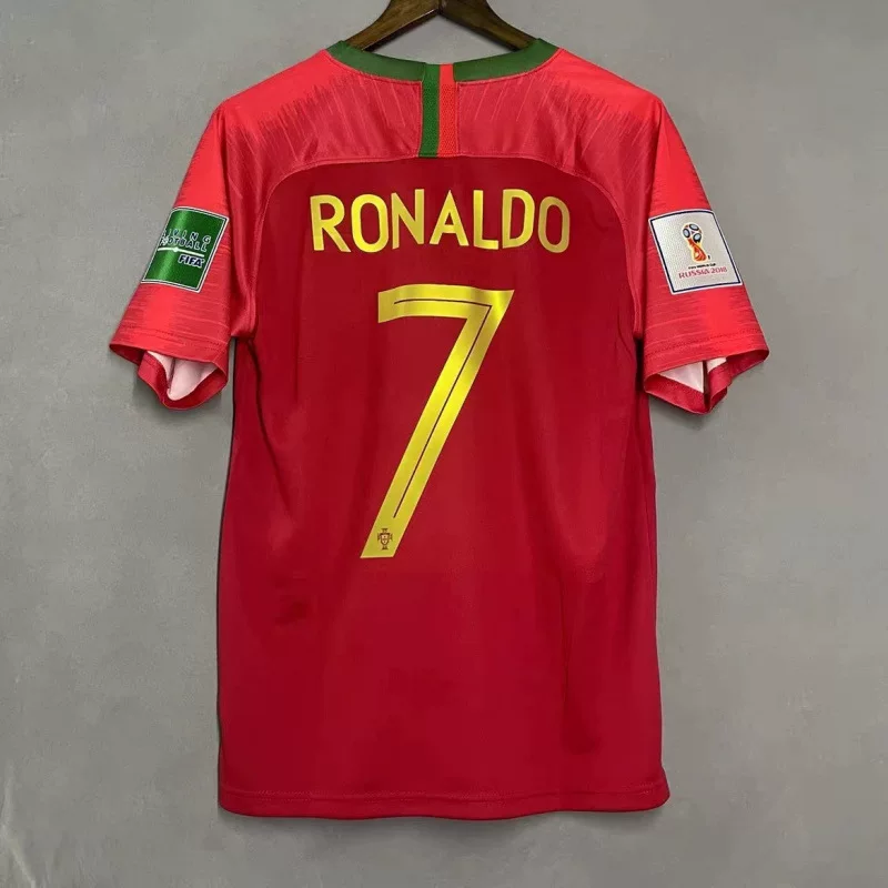 Классический спортивный костюм в стиле ретро для футбола with Portugal Ronaldo Gerard Figojavi Iniesta майка