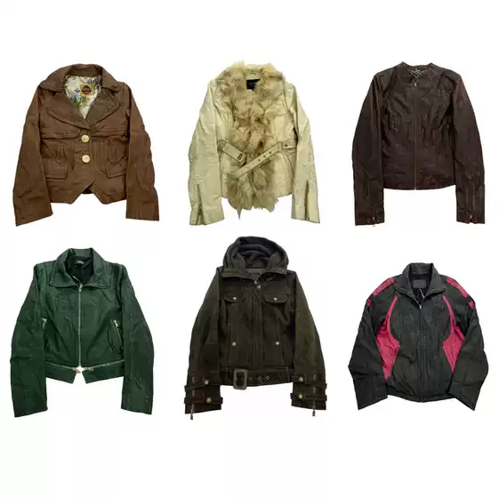 Vintage American-Style Short Slim-Fit Retro Jacket Casual Leather Jacket for Women Hot Girl Coat A28