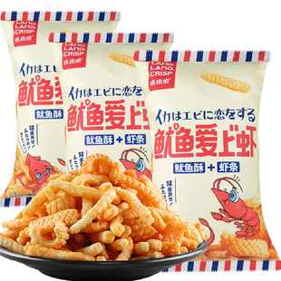 琅琅脆鱿鱼爱上虾10克虾条鱿鱼酥卷网红解馋耐吃小吃零食整箱装