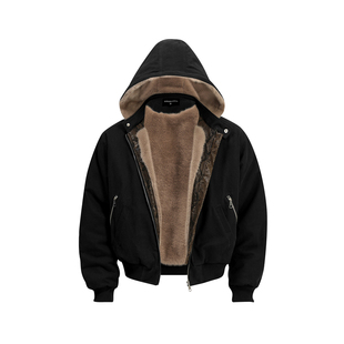 加绒可卸帽重磅帆布夹克棉衣外套潮 冬季 Street 蛇年限定座山雕