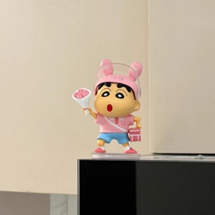 送花蜡笔小新摆件创意520礼物送女朋友可爱卡通桌面装饰家居好物