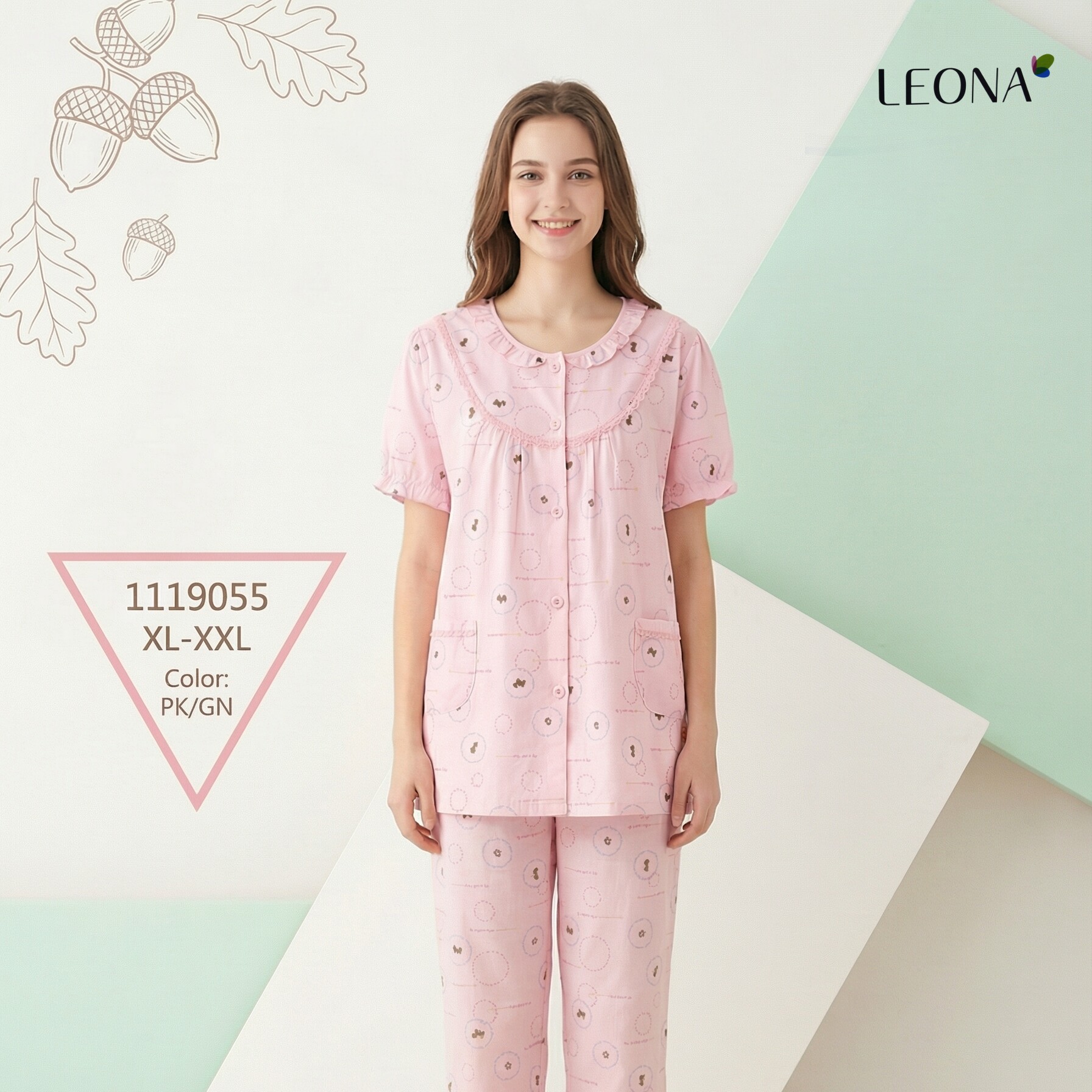 LEONA莉安娜短袖大码家居服包邮