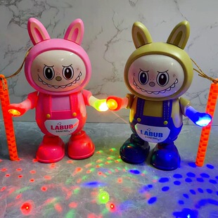 中秋节手提灯笼卡通网红跳舞拉布布灯光音乐跳舞萌趣可爱儿童花灯