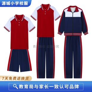 外套装 河源市源城区统一校服中小学生春夏季 长裤 上衣短裤 男女短袖