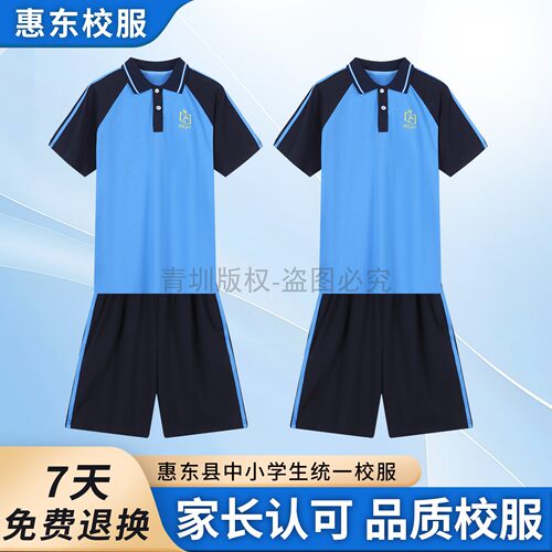 惠东校服夏季索罗娜短袖短裤套装