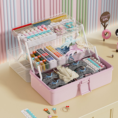 儿童发饰发圈头饰头绳多层首饰盒