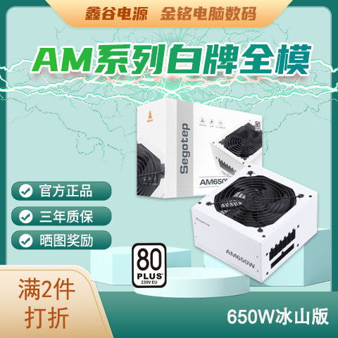 鑫谷电源650w白牌直出全模白色
