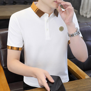 男款 修身 高品质商务休闲POLO衫 夏季 带领上衣 翻领纯棉短袖 t恤男装