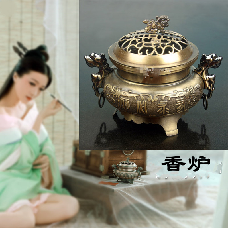 婚纱摄影道具古装COS复古香薰香炉 盘子女人坊主题泪红妆檀香仿古