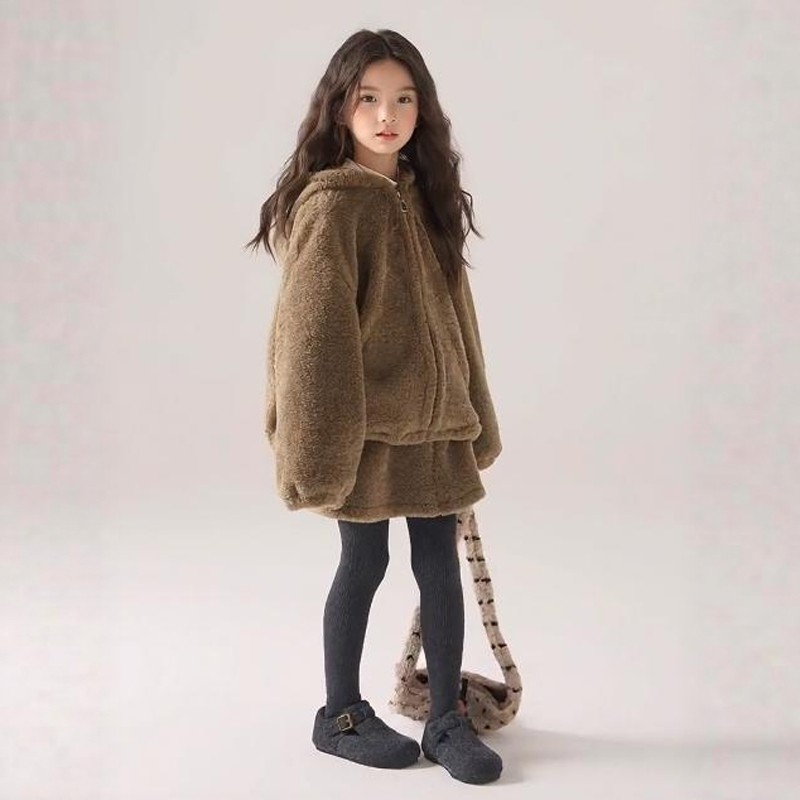女童2025新款冬装儿童连帽休闲套装中大童加绒毛毛外套短裙两件套,童装/婴儿装/亲子装,套装,淘宝优惠券,粉丝福利购,淘宝优惠卷