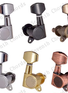 全封闭电吉他弦钮 木民谣吉他琴弦钮扭 弦准轴旋钮上卷弦器小手柄