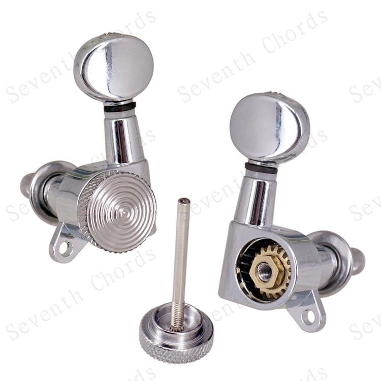 带锁弦电吉他弦钮扭后弦锁木电吉他琴弦钮旋钮弦轴上卷弦器小凹手