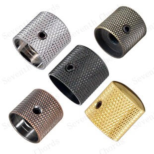 黄铜金属带孔电吉他音量旋钮贝司音量色旋钮扭吉他电子电位器帽