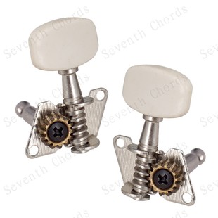 木民谣吉他弦钮开放式弦钮扭琴弦准旋钮上弦器 斜边白方头单粒钮