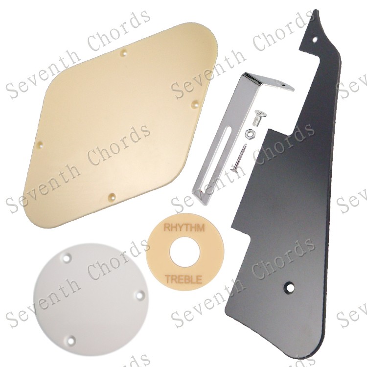 LP电吉他护扳圆形后盖板布线板仓盖板LP护板支架三档开关垫圈套装