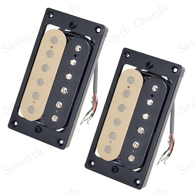 黑黄斑马双块双联电吉他双线圈拾音器 Humbucker Pickup 4芯线 NH
