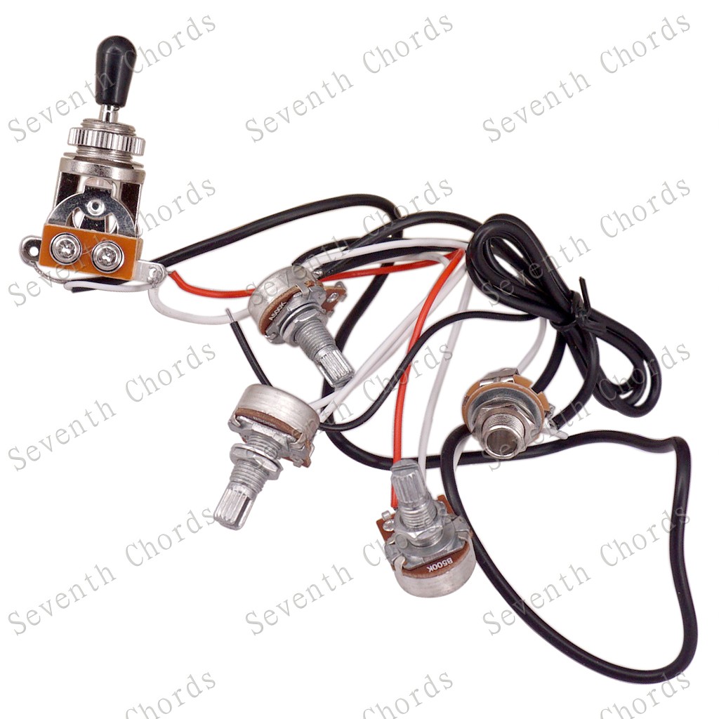 电吉他线路总成吉他电子电路1个A500K2个B500K电位器三档开关插口