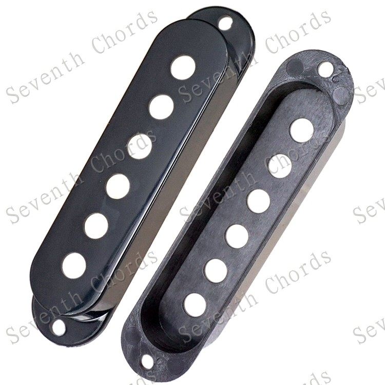 电吉他单线圈拾音器盖子罩子 SQ ST三单 3单单单拾音器外壳黑光面