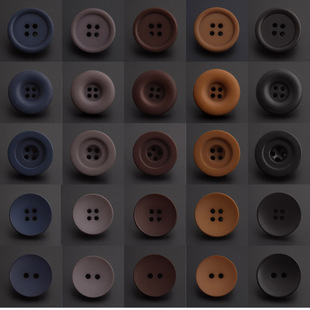 高档西装纽扣亚光灰色棕色羊绒大衣风衣外套树脂钮扣裤子衬衫扣子