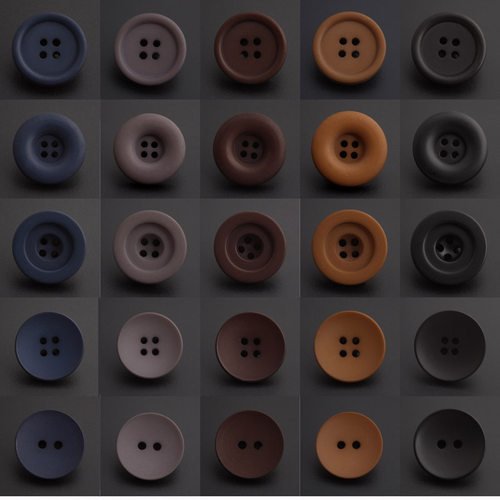 高档西装纽扣哑光灰色棕色扣子