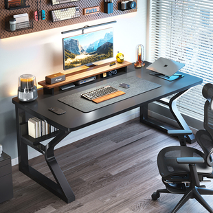实木电脑桌台式小型学习写字书桌卧室家用简易办公桌游戏电竞桌子