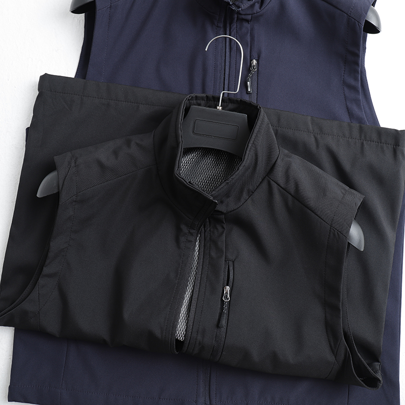 日单外贸尾单反季清仓处理 秋款无袖坎肩男 户外立领马甲外套男装