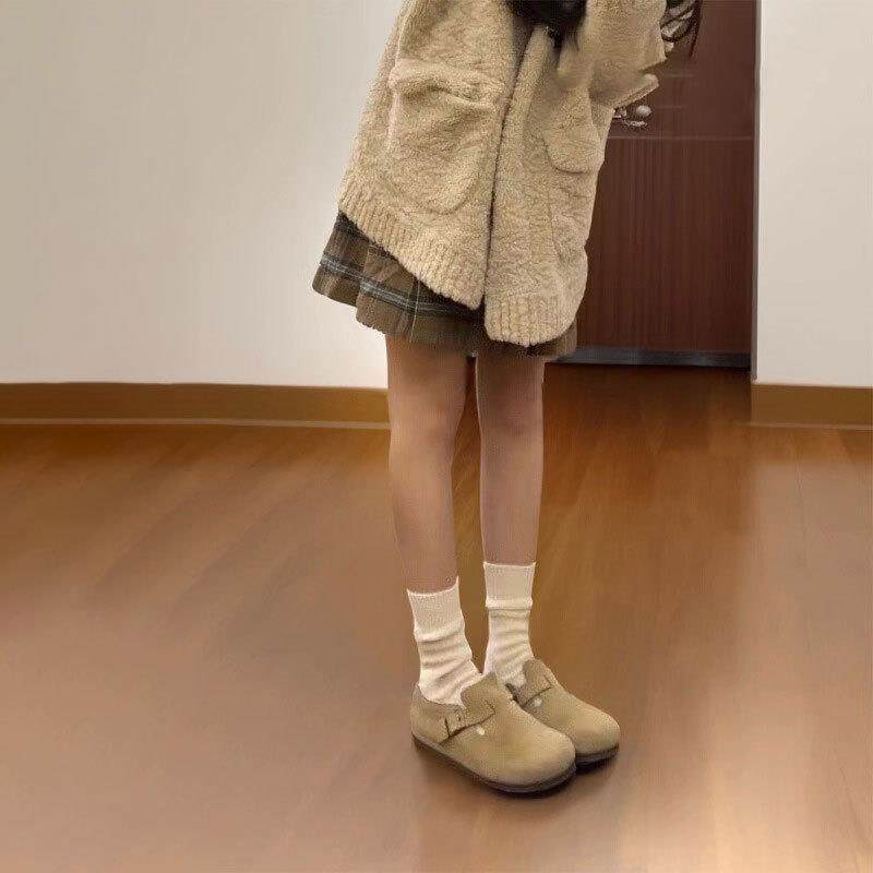 三喜同款~全包勃肯鞋女2026年新款钓鱼博肯单鞋一脚蹬复古棉鞋子,女鞋,浅口单鞋,淘宝优惠券,粉丝福利购,淘宝优惠卷