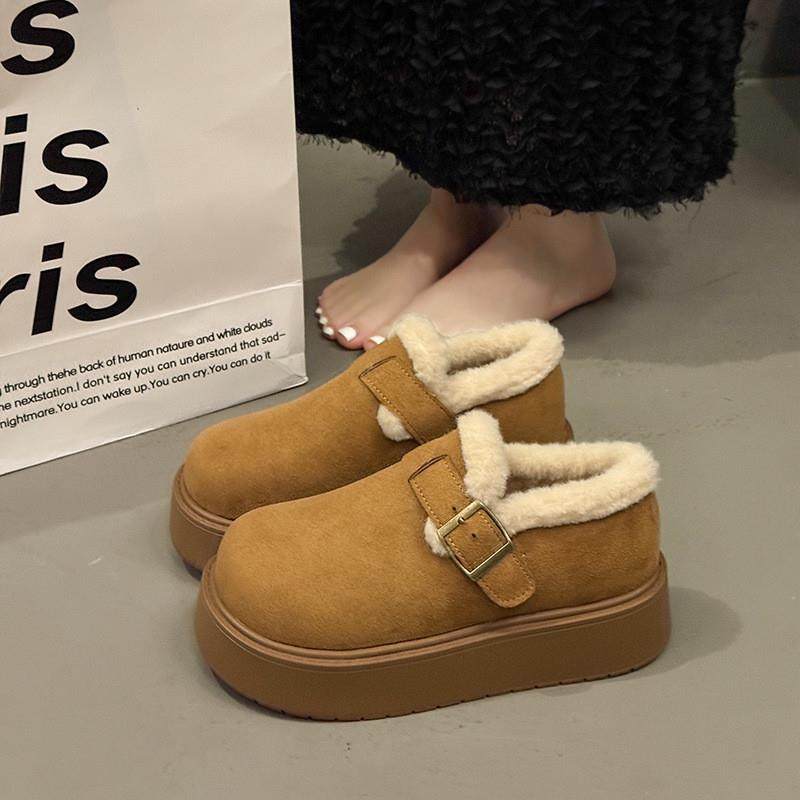 厚底加绒豆豆勃肯鞋女2026新款秋冬季外穿毛毛鞋子保暖棉鞋雪地靴,女鞋,勃肯鞋/软木鞋,淘宝优惠券,粉丝福利购,淘宝优惠卷