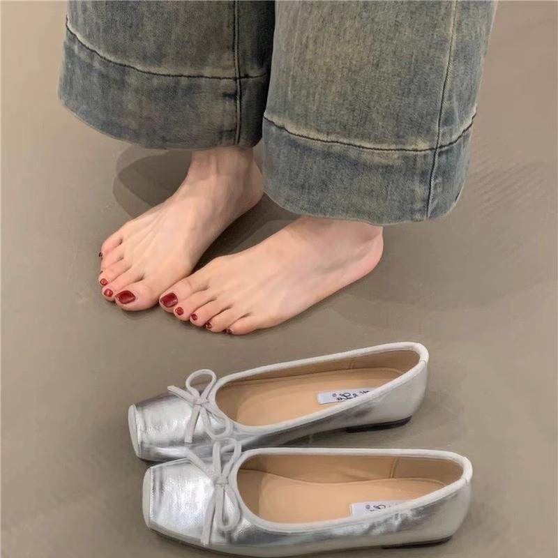 法式蝴蝶结圆头芭蕾舞鞋仙女鞋平底温柔晚晚鞋夏季新款女士小单鞋,女鞋,时尚芭蕾鞋,淘宝优惠券,粉丝福利购,淘宝优惠卷