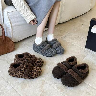 厚底秋冬季女鞋加绒勃肯鞋女2025新款百搭保暖鞋毛毛鞋棉鞋雪地靴